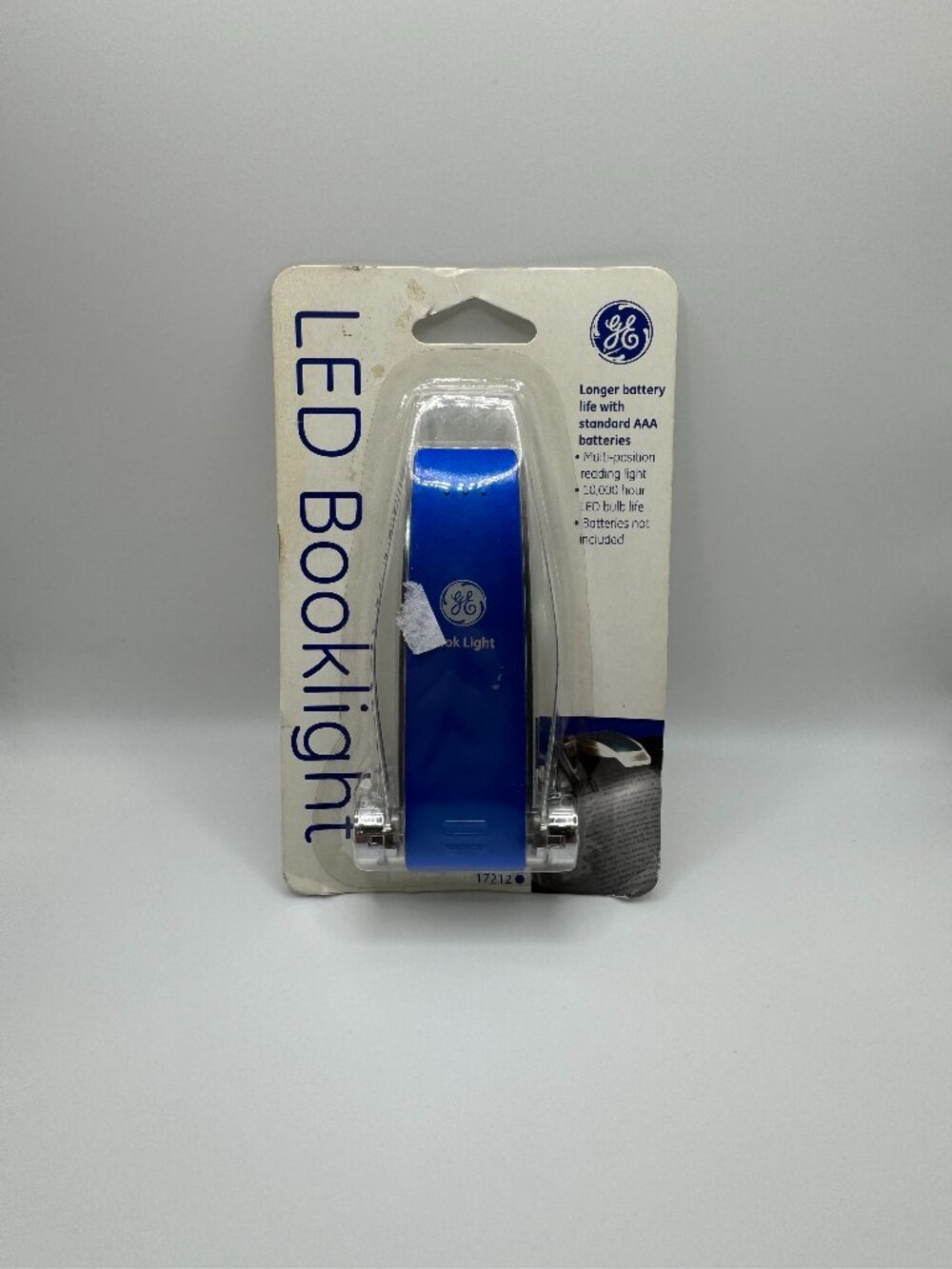 GE LED Blue Booklight Clip On Reading Lamp Adjustable